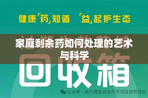 揭阳家庭剩余药如何处理的艺术与科学